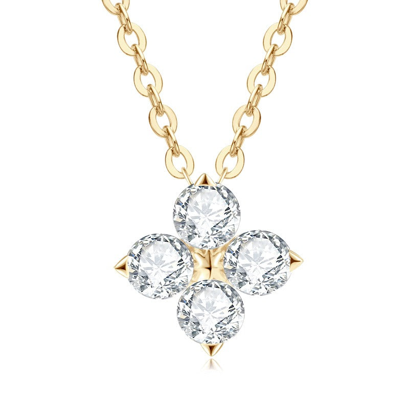 クローバーMoassanaito clover flower necklace