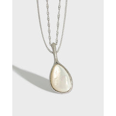 ロング・シルバーチェーン ・ドロップ型　long chain