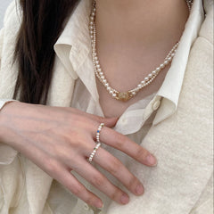二層パールネックレス　Double Wrap Pearl Necklace
