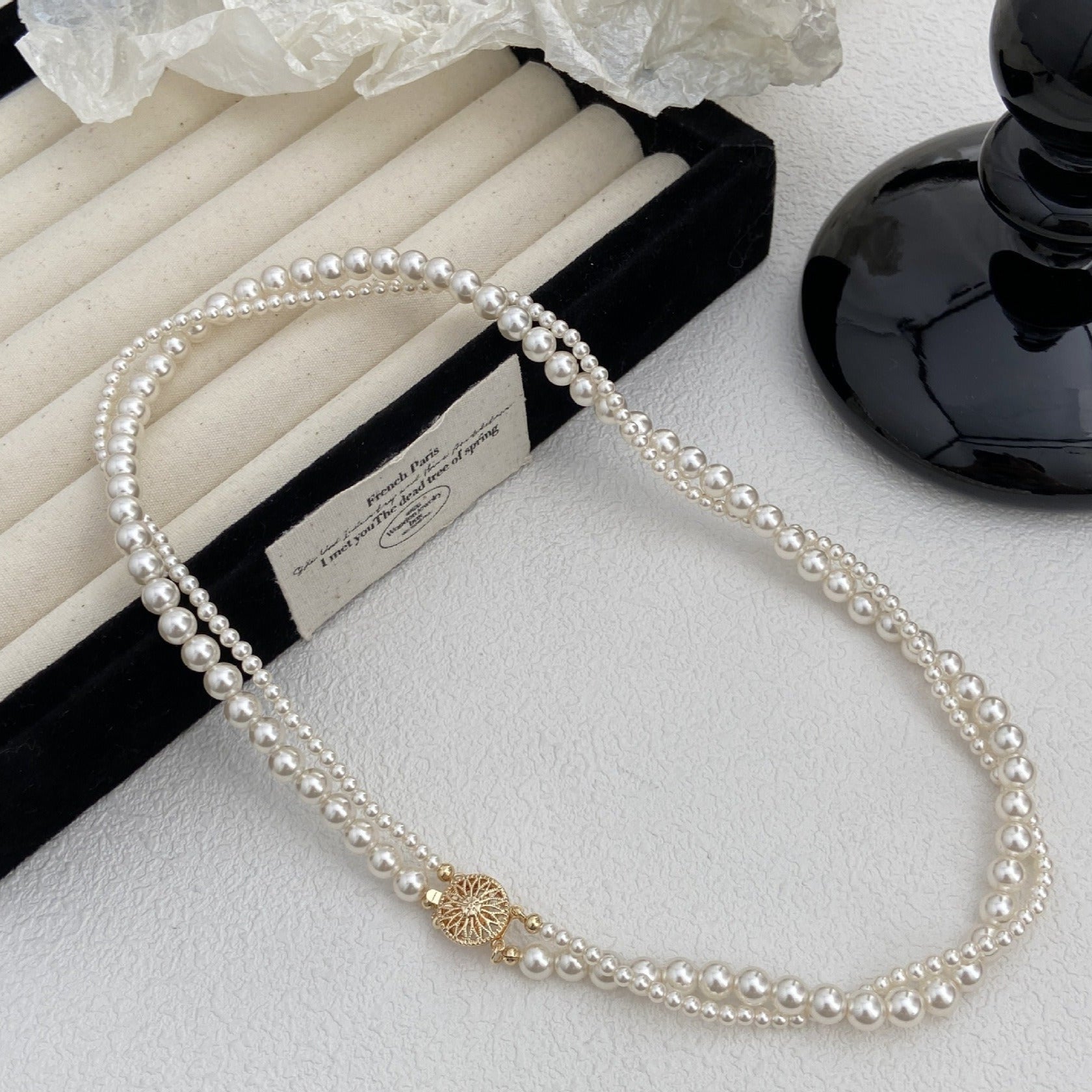 二層パールネックレス　Double Wrap Pearl Necklace