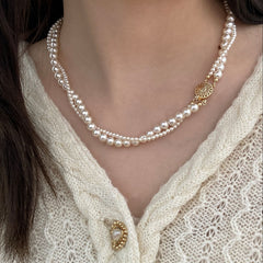 二層パールネックレス　Double Wrap Pearl Necklace