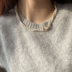二層パールネックレス　Double Wrap Pearl Necklace