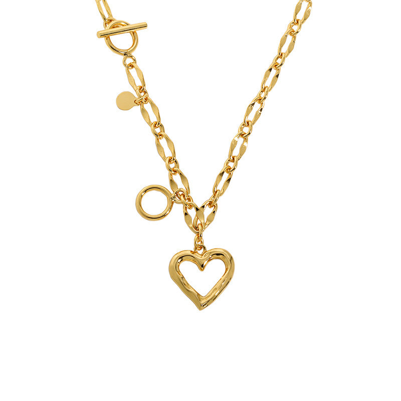 シルバーハートチェーンネックレス heart chain necklace